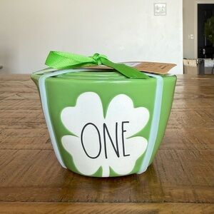 Rae Dunn St. Pattys Day 4 Leaf Clover Shamrock Green Measuring Cups NEW